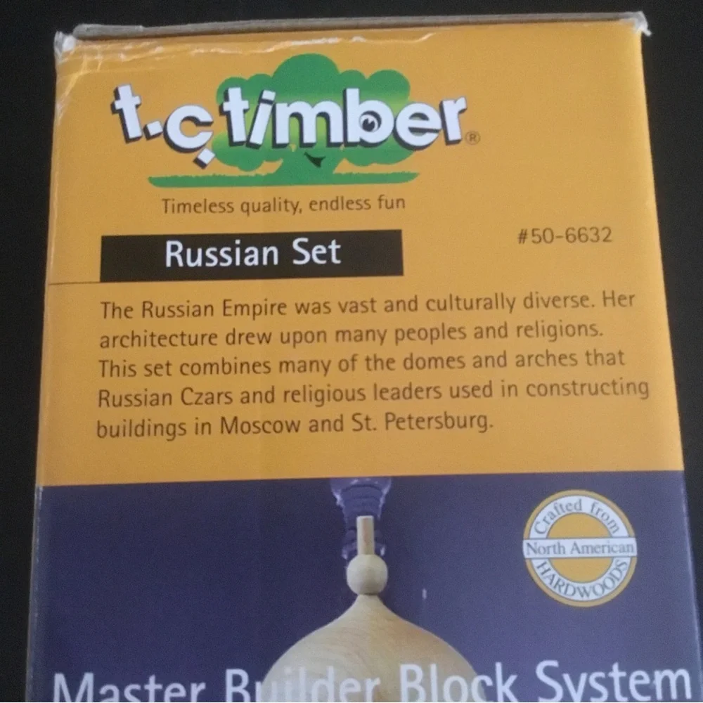 T.C. Timber Russian Set 51 Pieces HABA Master Builder Wood Block System #50-6632